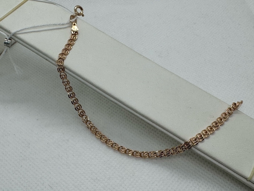 БРАСЛЕТ ПУСТОТЕЛЫЙ Лав Au 585