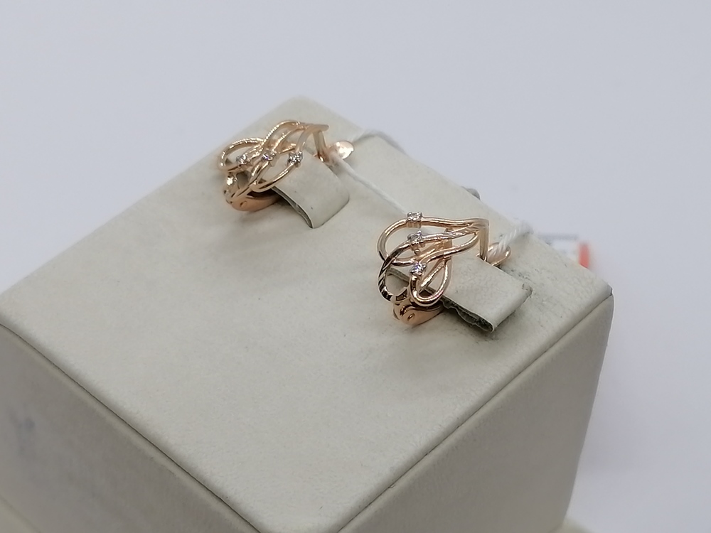 СКМИ585 СЕРЬГИ С КАМНЯМИ (Au 585)