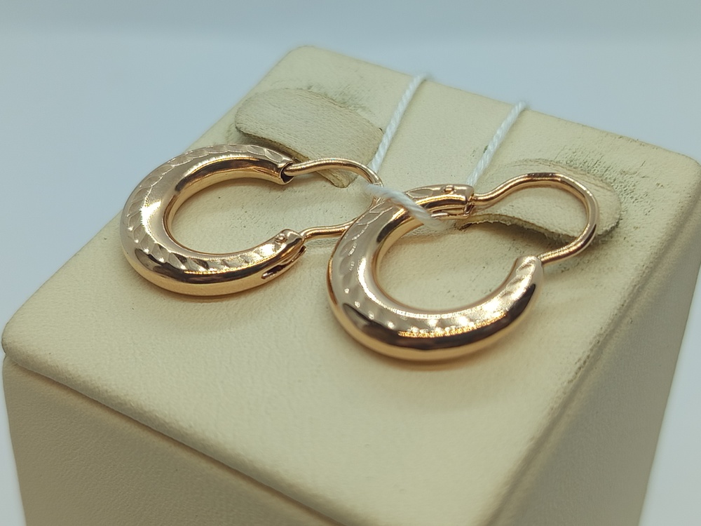 СБКМ585 СЕРЬГИ БЕЗ КАМНЯ (Au 585)