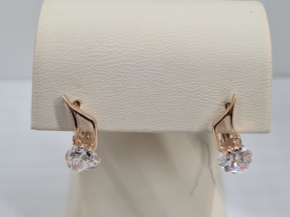 СЕРЬГИ С КАМНЕМ (Au 585)