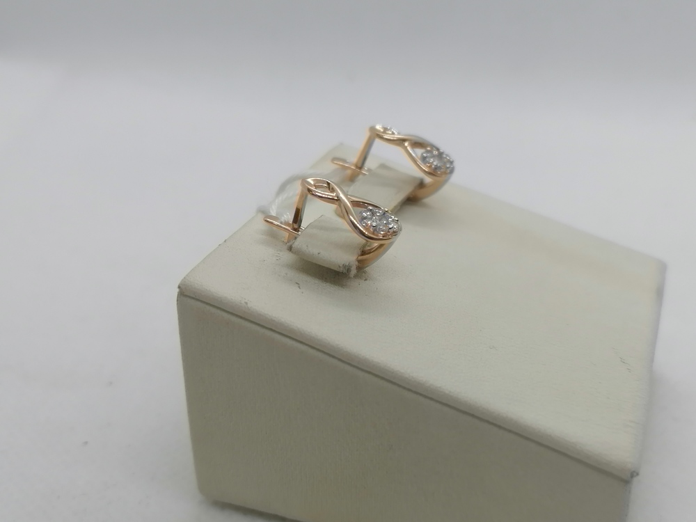 СКМИ585 СЕРЬГИ С КАМНЯМИ (Au 585)