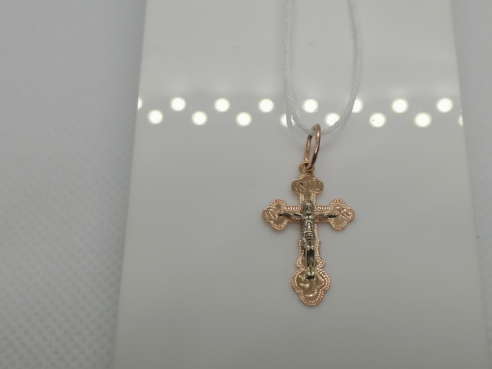 ПОДКБК585 ПОДВЕСКА КРЕСТ БЕЗ КАМНЯ (Au 585)