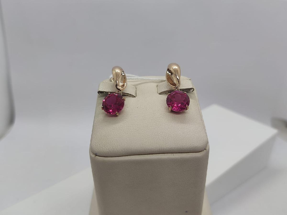 СЕРЬГИ С КАМНЕМ (Au 585)