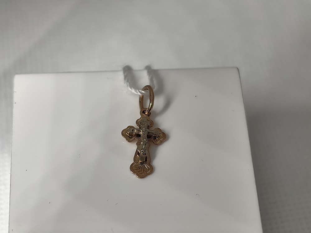 ПОДКБК585 ПОДВЕСКА КРЕСТ БЕЗ КАМНЯ (Au 585)