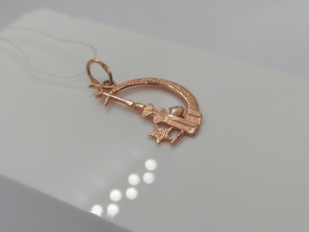 1864 ПОДВЕСКА ПОЛУМЕСЯЦ без камня (Au 585)