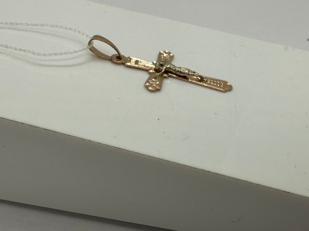 102-ИХ-22.23-12 ПОДВЕСКА КРЕСТ (Au 585)