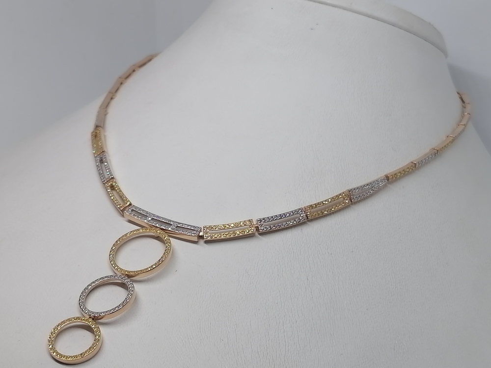 КОЛЬЕ С КАМНЯМИ Au 585