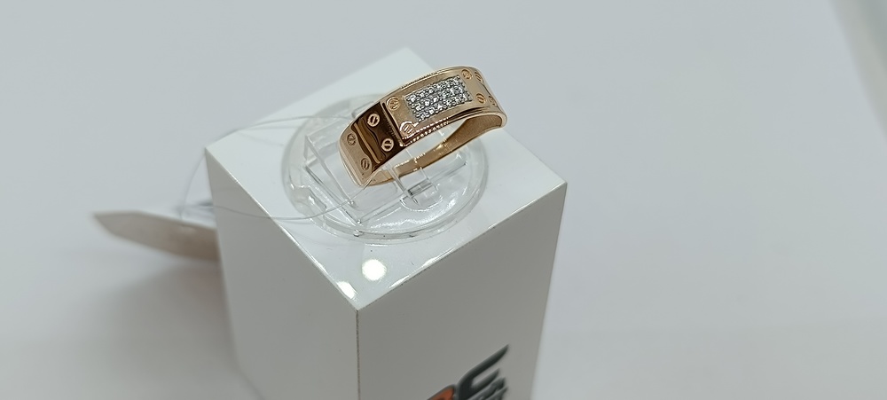 КОЛЬЦО С КАМНЯМИ (Au 585)