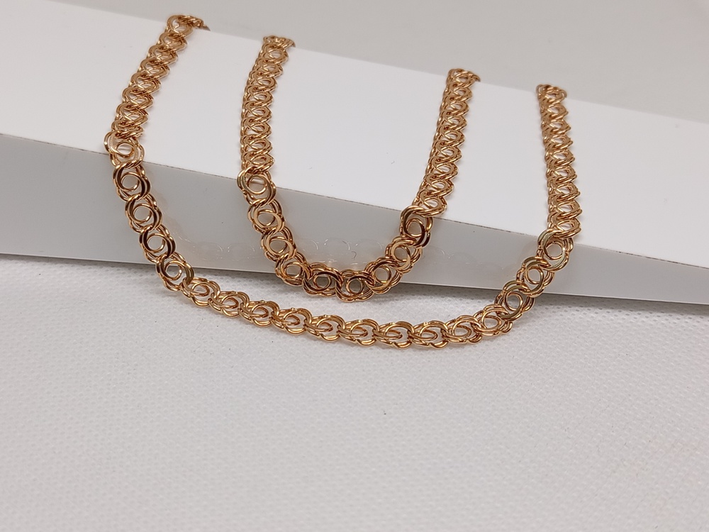 ЦЛБА585 ЦЕПЬ ПОЛНОВЕСНАЯ Бисмарк арабский (Au 585)