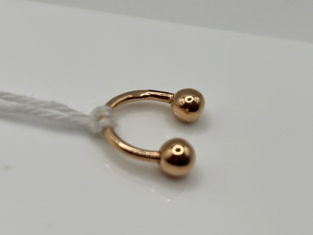 ПИРСИНГ В БРОВЬ БЕЗ КАМНЯ (Au 585)