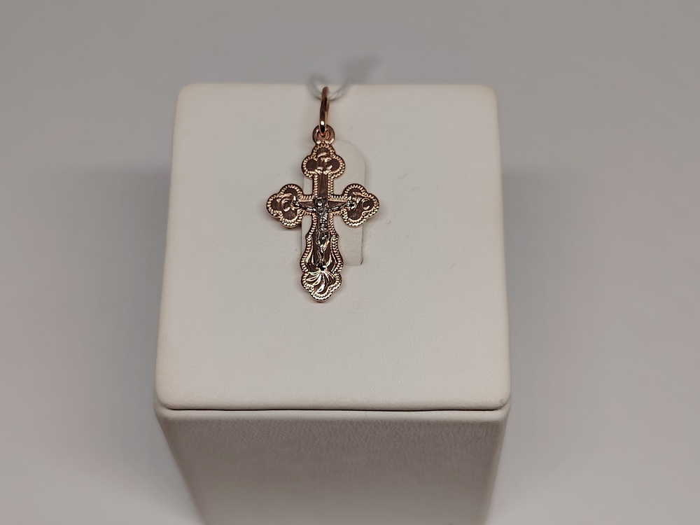 ПОДКБК585 ПОДВЕСКА КРЕСТ БЕЗ КАМНЯ (Au 585)
