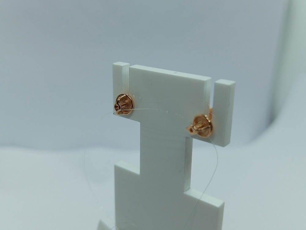 СЕРЬГИ ПУСЕТЫ с камнем (Au 585)