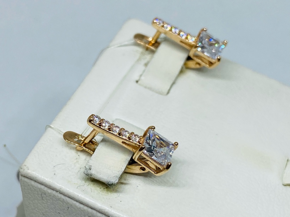 СЕРЬГИ С КАМНЯМИ (Au 585)