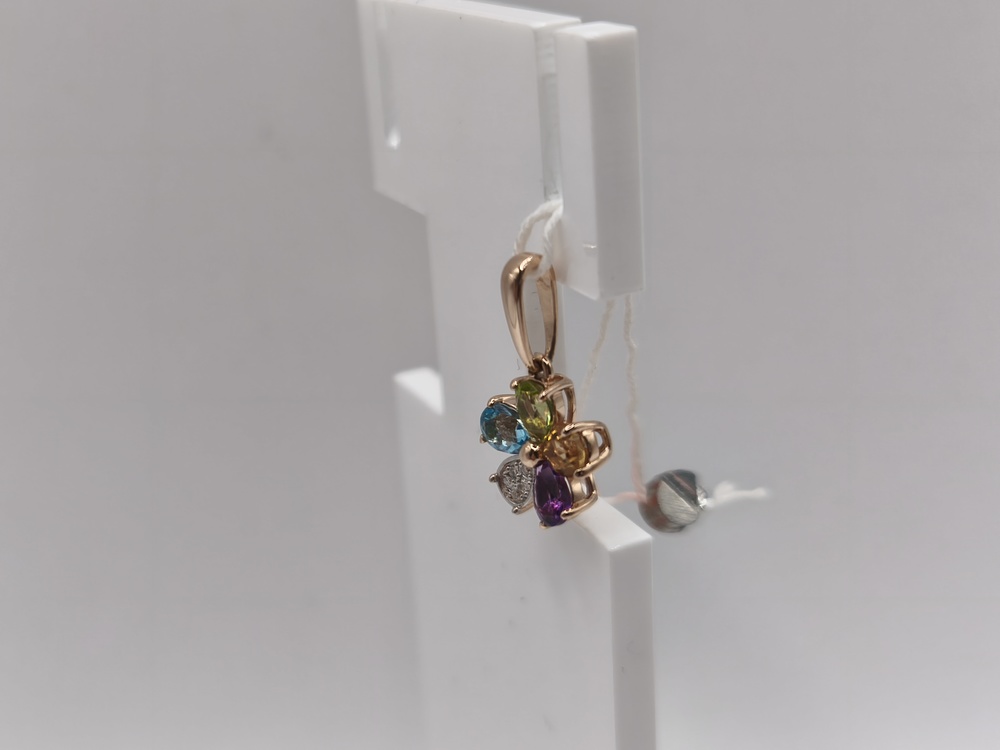 ПОДКМИ585 ПОДВЕСКА С КАМНЯМИ (Au 585)