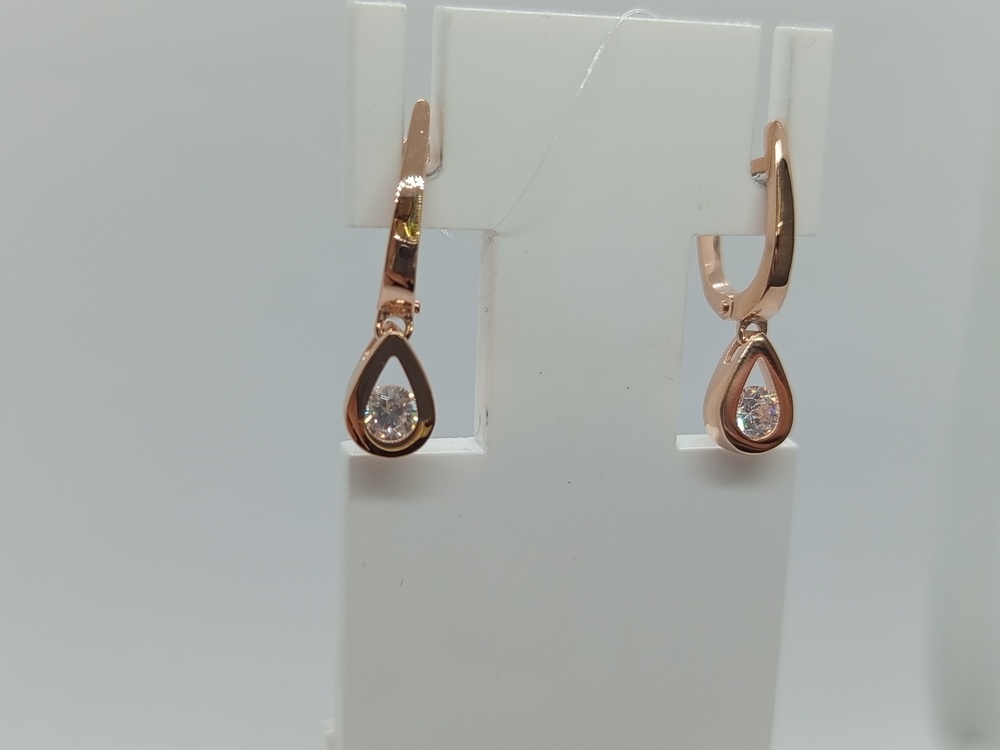 СЕРЬГИ С КАМНЕМ (Au 585)