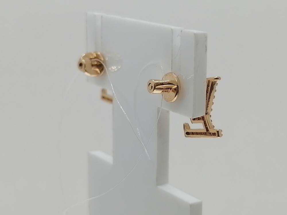 СЕРЬГИ ПУСЕТЫ с камнями (Au 585)