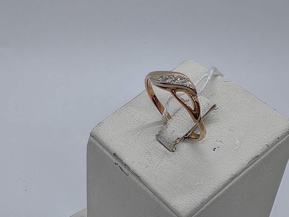 КОЛЬЦО С КАМНЯМИ (Au 585)