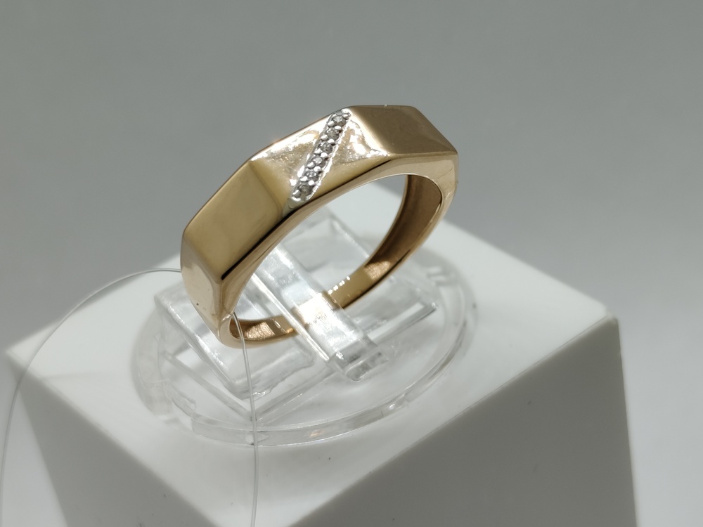 КОЛЬЦО С КАМНЯМИ (Au 585)