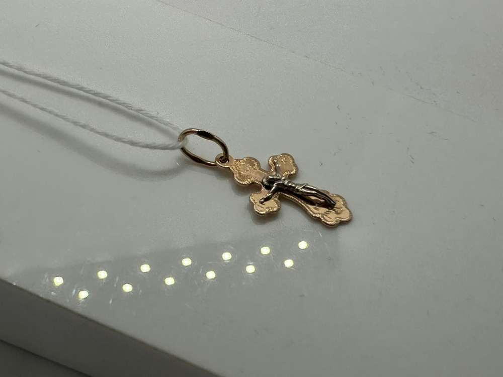 ПОДКБК585 ПОДВЕСКА КРЕСТ БЕЗ КАМНЯ (Au 585)