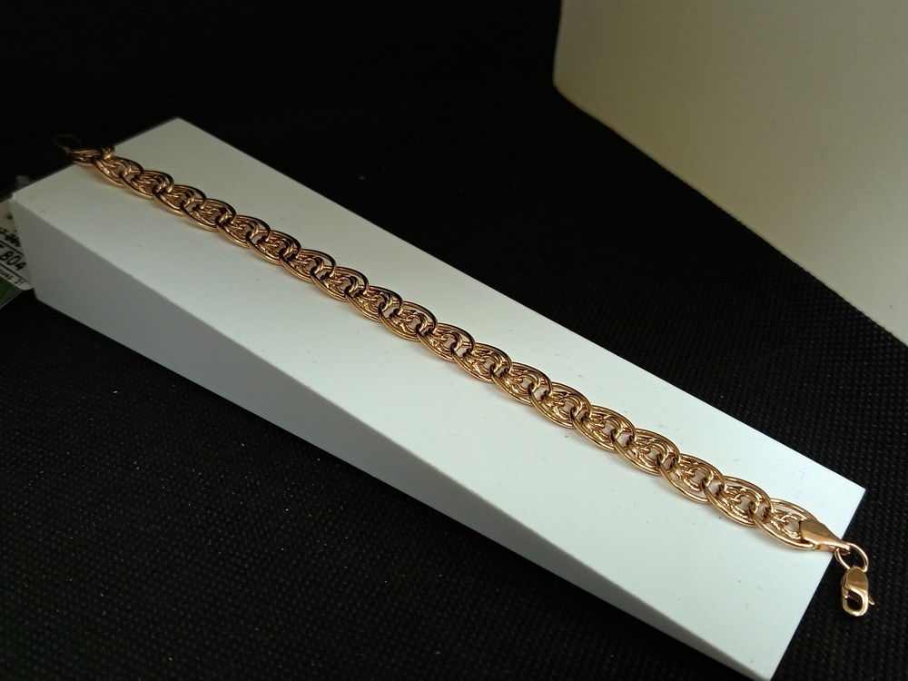 Бр-003 БРАСЛЕТ ПУСТОТЕЛЫЙ Нона-бисмарк (Au 585)