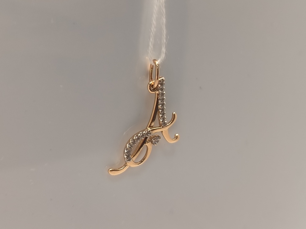 ПОДВЕСКА БУКВА А Au 585