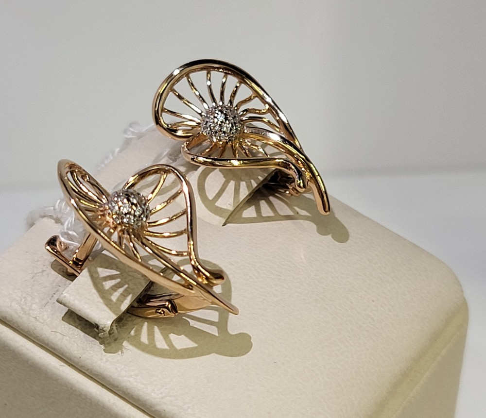 СКМИ585 СЕРЬГИ С КАМНЯМИ (Au 585)