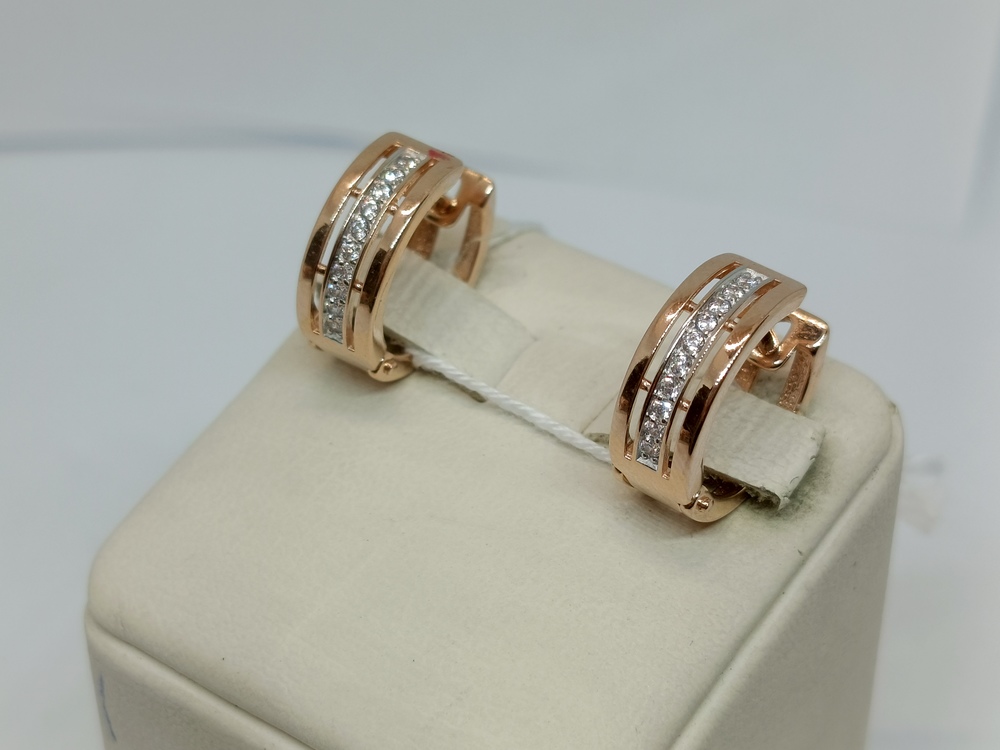 СКМИ585 СЕРЬГИ С КАМНЯМИ (Au 585)