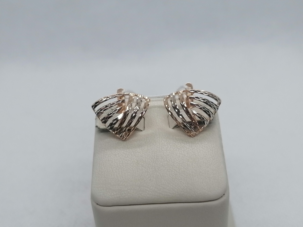 СБКМ585 СЕРЬГИ БЕЗ КАМНЯ (Au 585)