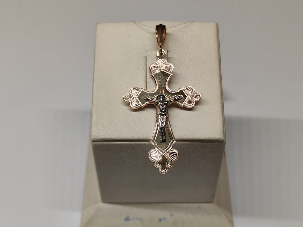 ПОДВЕСКА КРЕСТ без камня (Au 585)