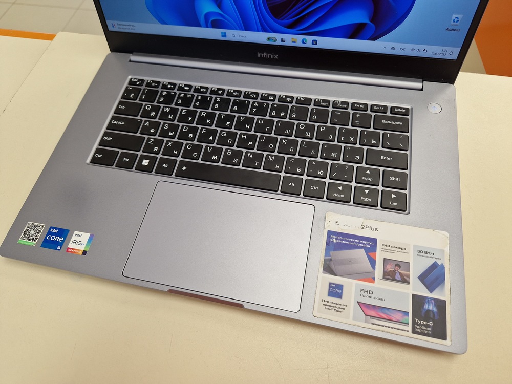 Ноутбук Infinix inbook y2 plus xl29; Core I5-1155G7, Iris(R) Xe Graphics, 16 Гб, 512 GB, Нет