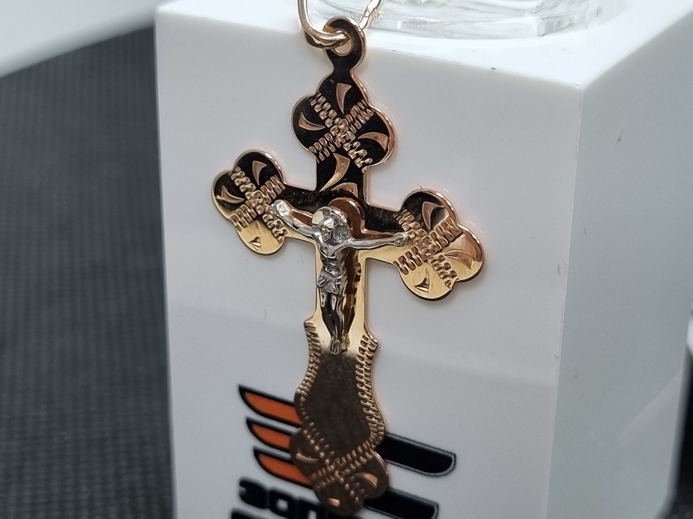 ПОДВЕСКА КРЕСТ БЕЗ КАМНЯ (Au 585)