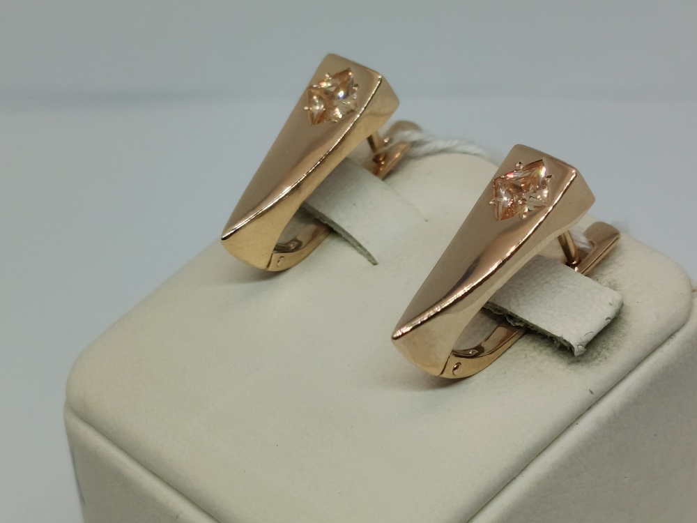 СЕРЬГИ С КАМНЕМ (Au 585)