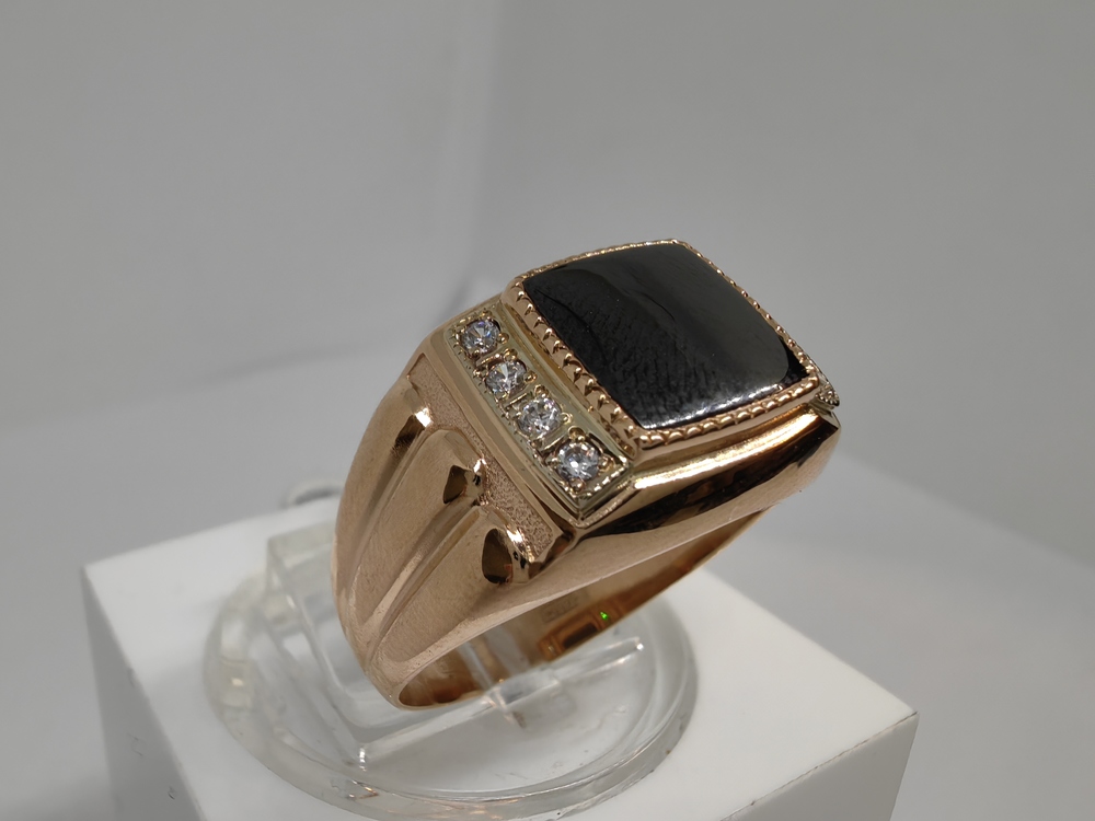 ПЕЧАТКА С КАМНЯМИ (Au 585)