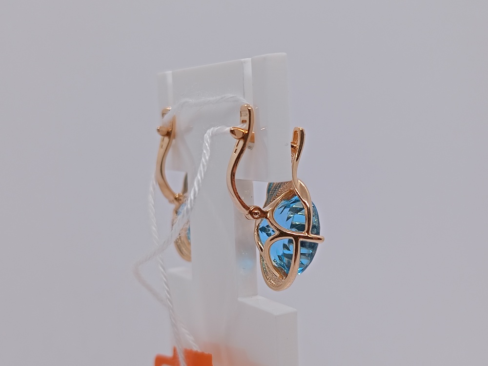 СЕРЬГИ С КАМНЕМ (Au 585)