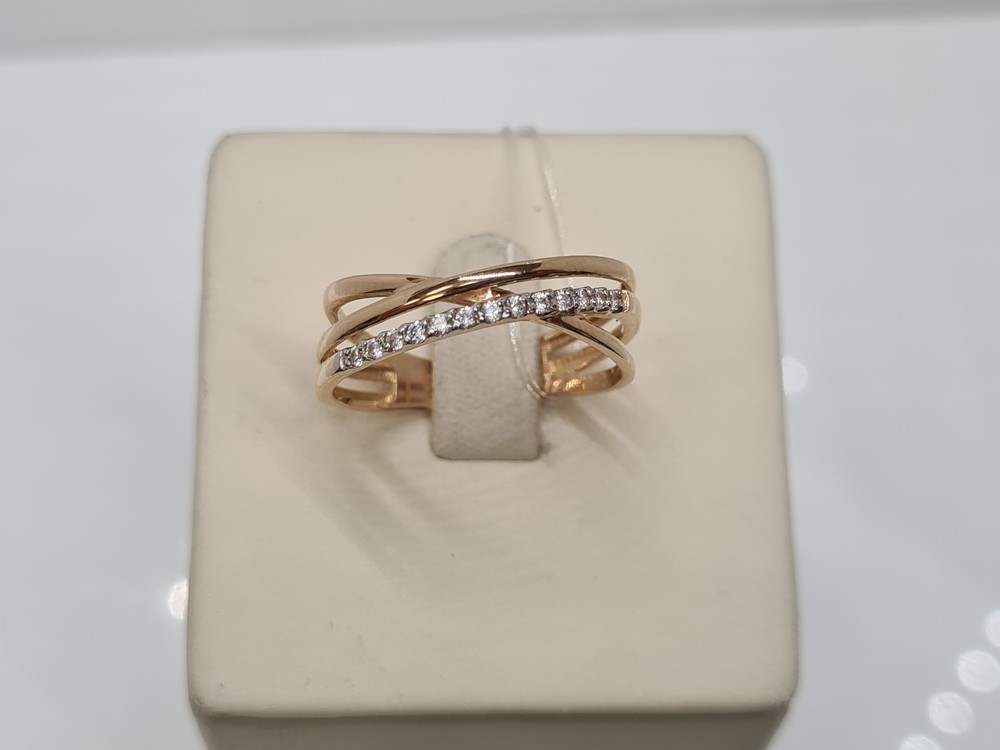 КОЛЬЦО С КАМНЯМИ (Au 585)