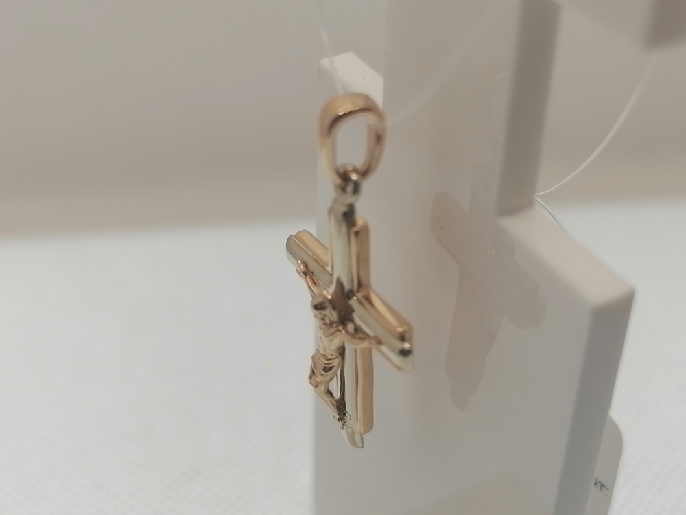 ПОДВЕСКА КРЕСТ без камня (Au 585)