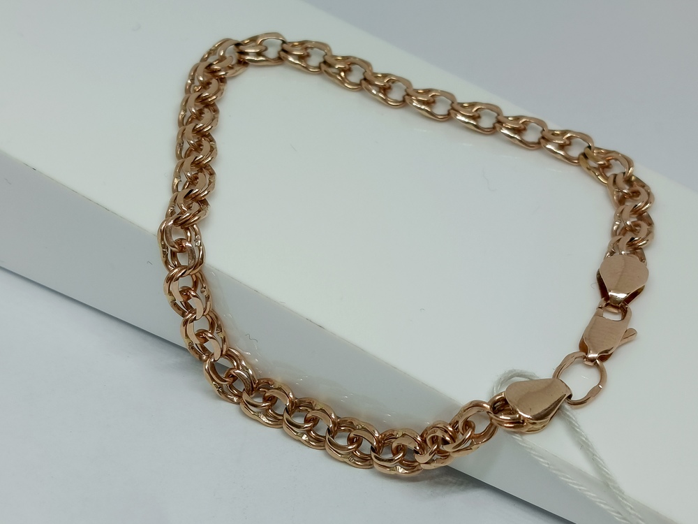 БЛБ585 БРАСЛЕТ ПОЛНОВЕСНЫЙ Бисмарк (Au 585)