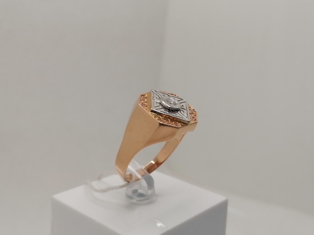 ПЕЧАТКА С КАМНЯМИ (Au 585)