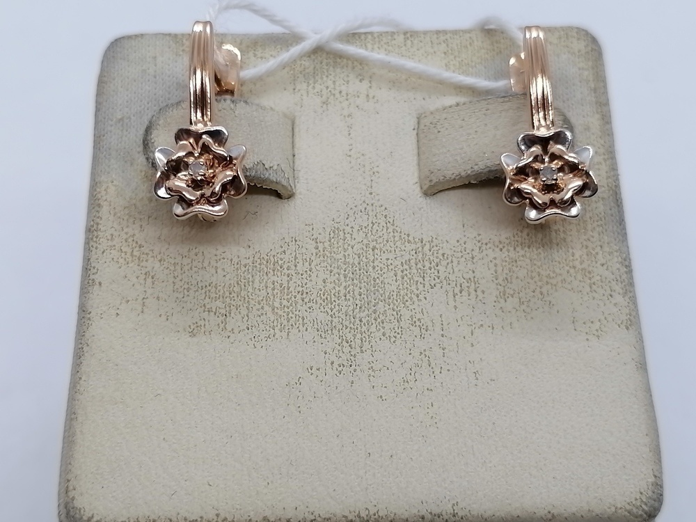 СЕРЬГИ С КАМНЕМ (Au 585)