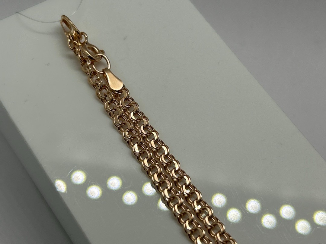 ЦЕПЬ ПУСТОТЕЛАЯ Бисмарк (Au 585)