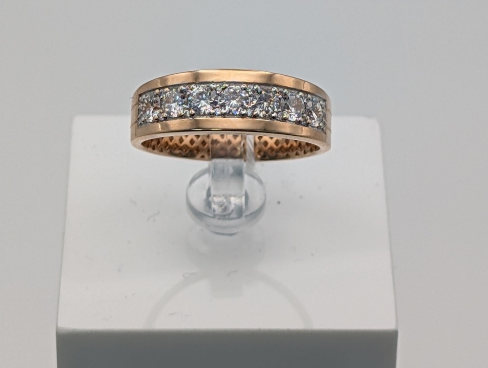 КОЛЬЦО С КАМНЯМИ (Au 585)