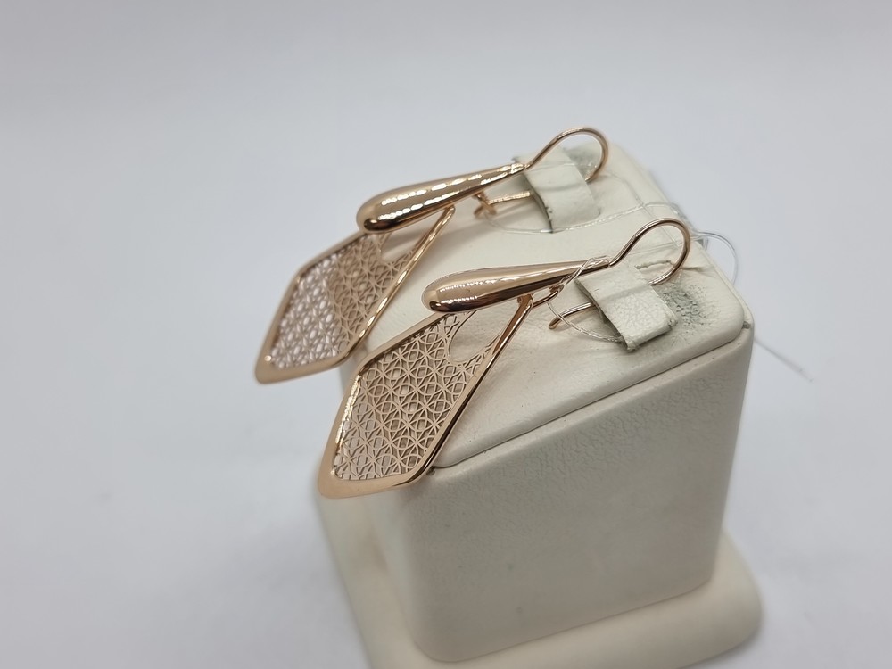 СЕРЬГИ ПЕТЕЛЬКА без камня (Au 585)