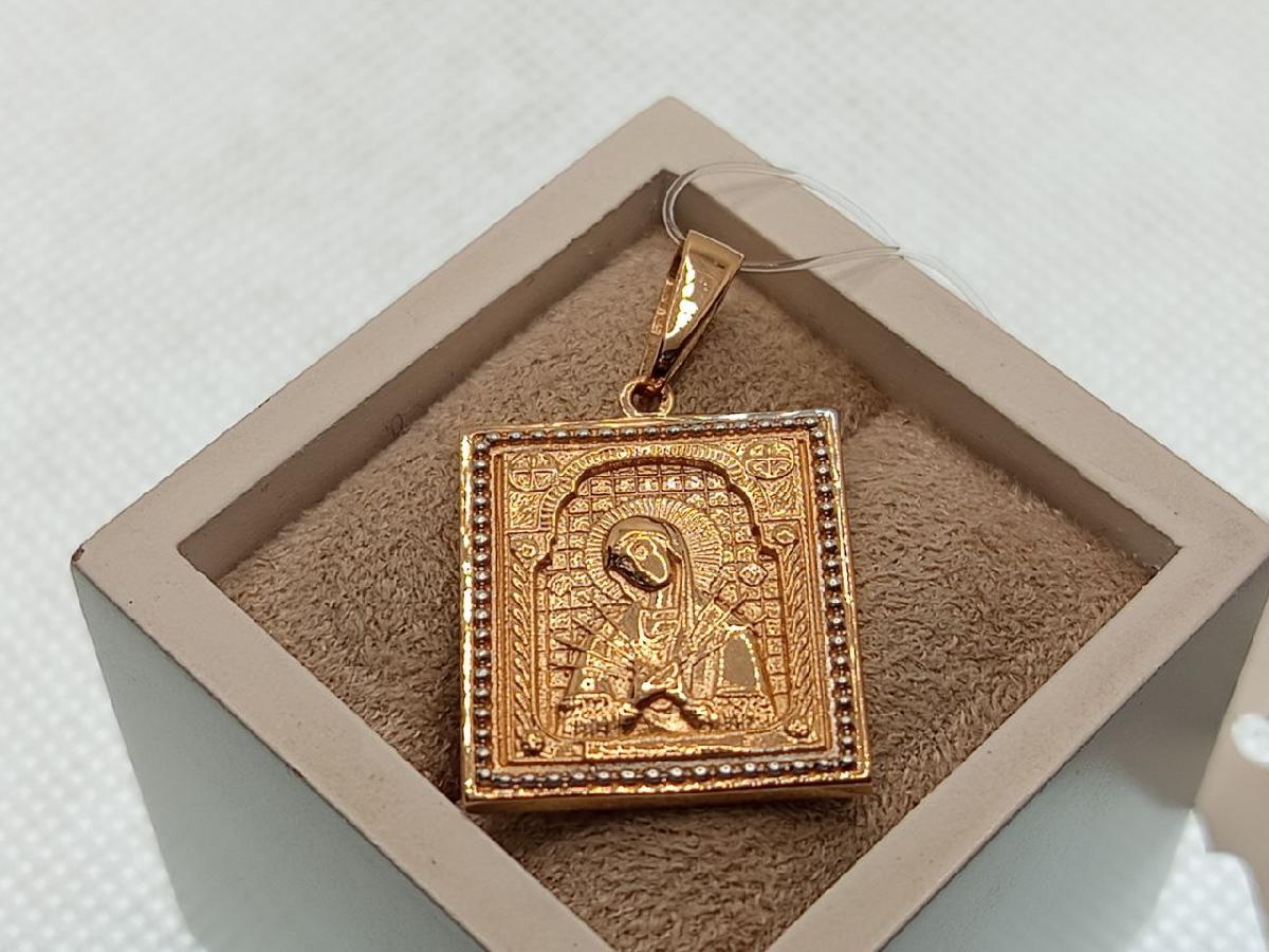 ПИ-259_au ПОДВЕСКА ИКОНА без камня (Au 585)