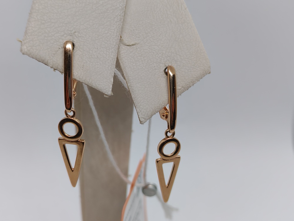 СБКМ585 СЕРЬГИ БЕЗ КАМНЯ (Au 585)