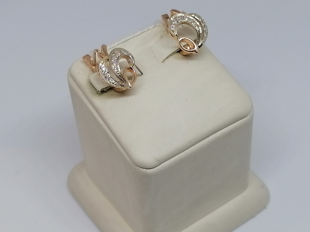 СКМИ585 СЕРЬГИ С КАМНЯМИ (Au 585)