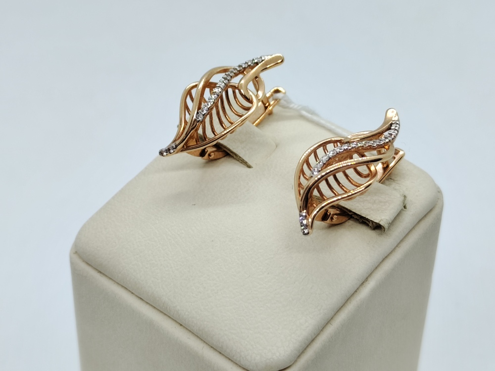 СКМИ585 СЕРЬГИ С КАМНЯМИ (Au 585)