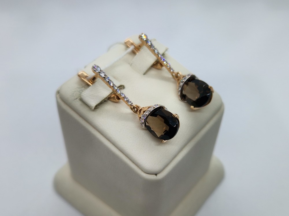 СКМИ585 СЕРЬГИ С КАМНЯМИ (Au 585)