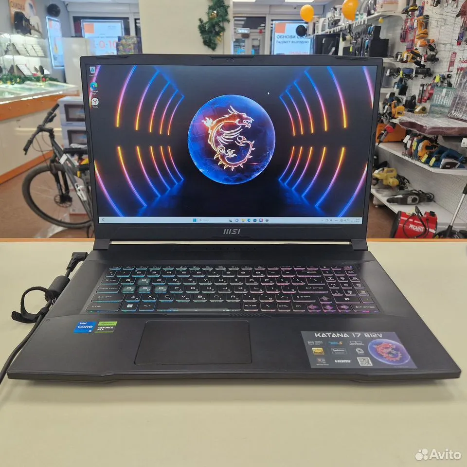 Ноутбук MSI Katana 17 B12VFK-424RU; Core I5-12450H, Geforce RTX 4060, 16 Гб, 512 GB, Нет