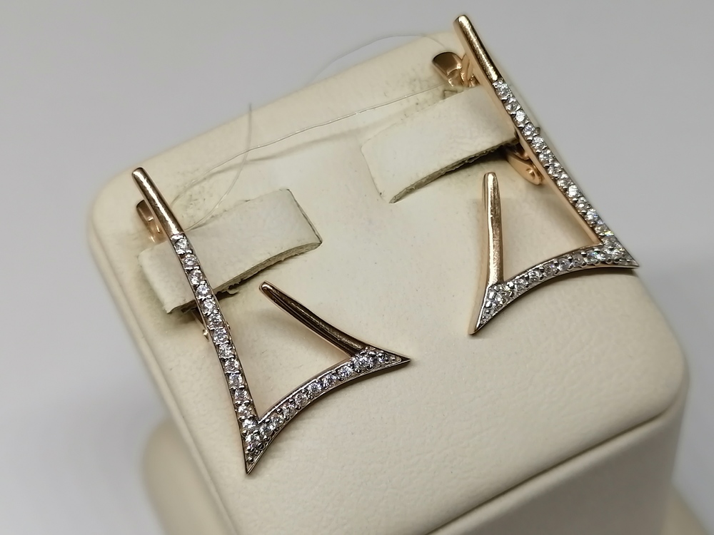 СЕРЬГИ С КАМНЯМИ (Au 585)