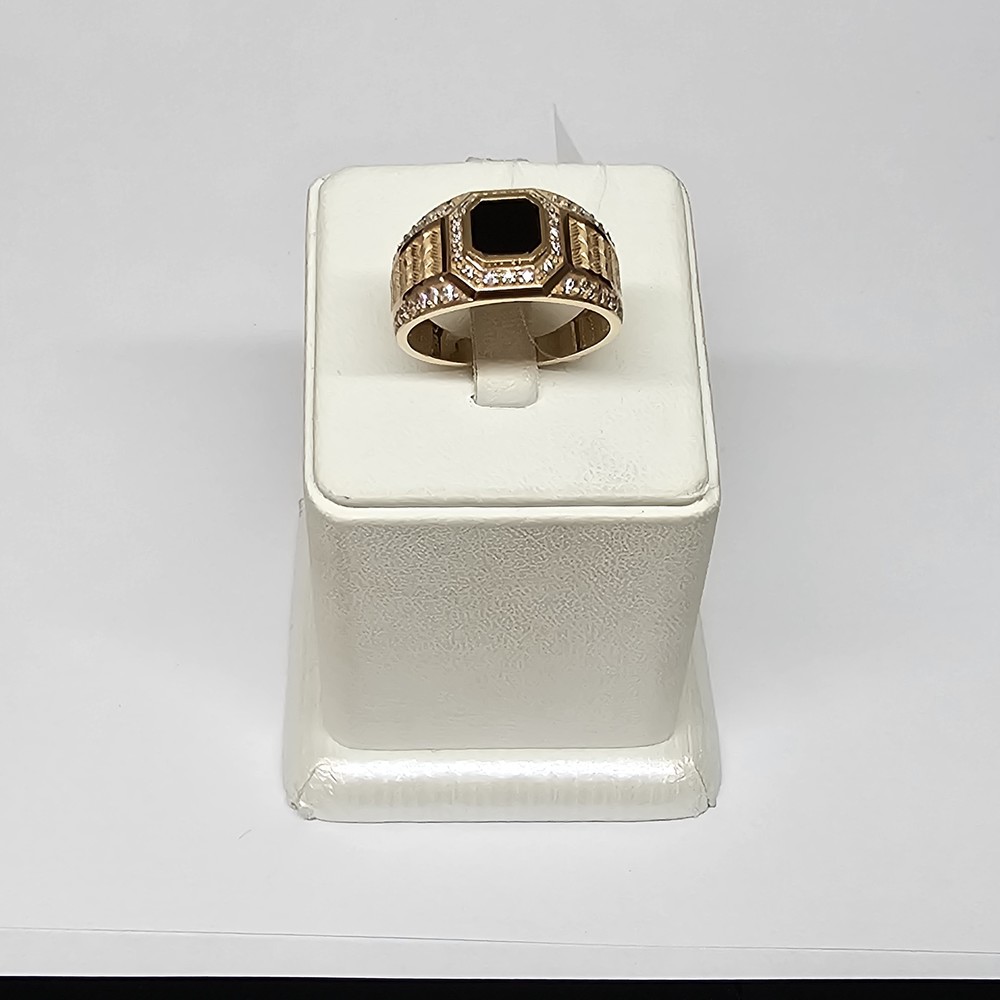 КОЛЬЦО ПЕЧАТКА с камнями (Au 585)